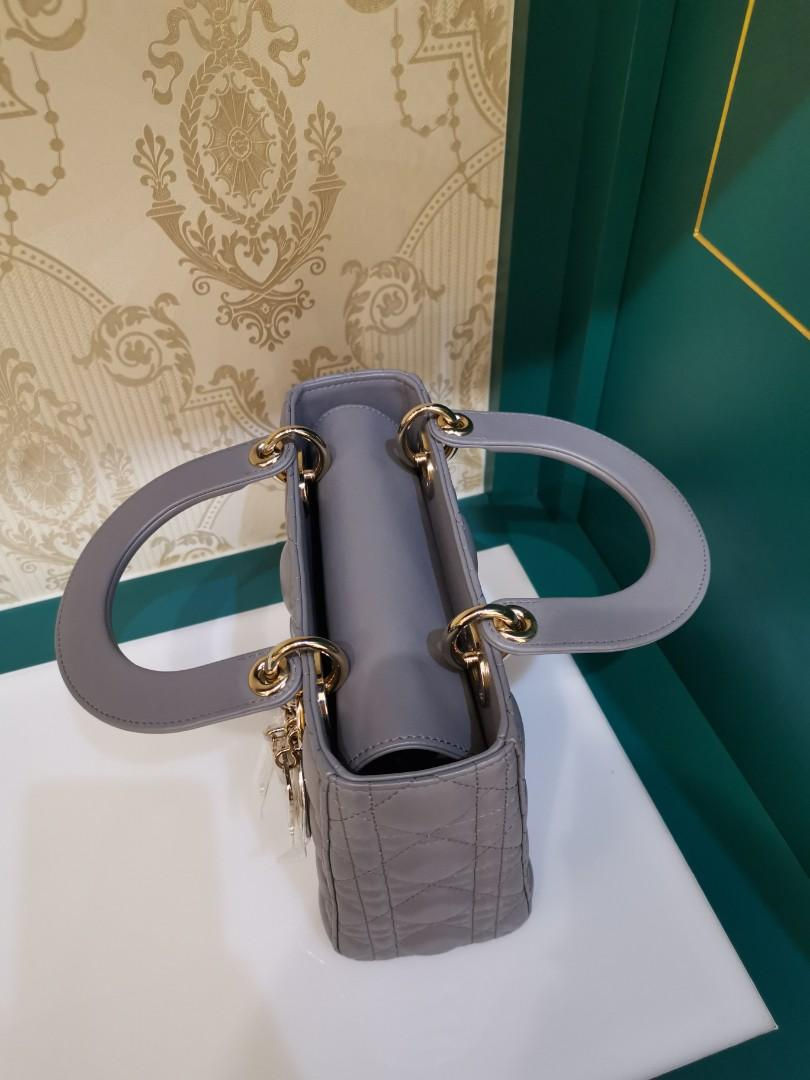 Thumbnail: BNIB Lady Dior My ABCDior Grey Lamb Light GHW