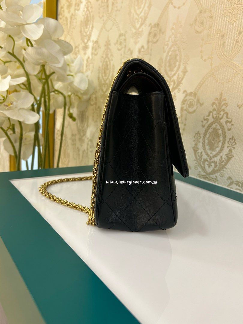 Thumbnail: #19 LNIB Chanel 2.55 Reissue 226 Black Distressed Calf AGHW