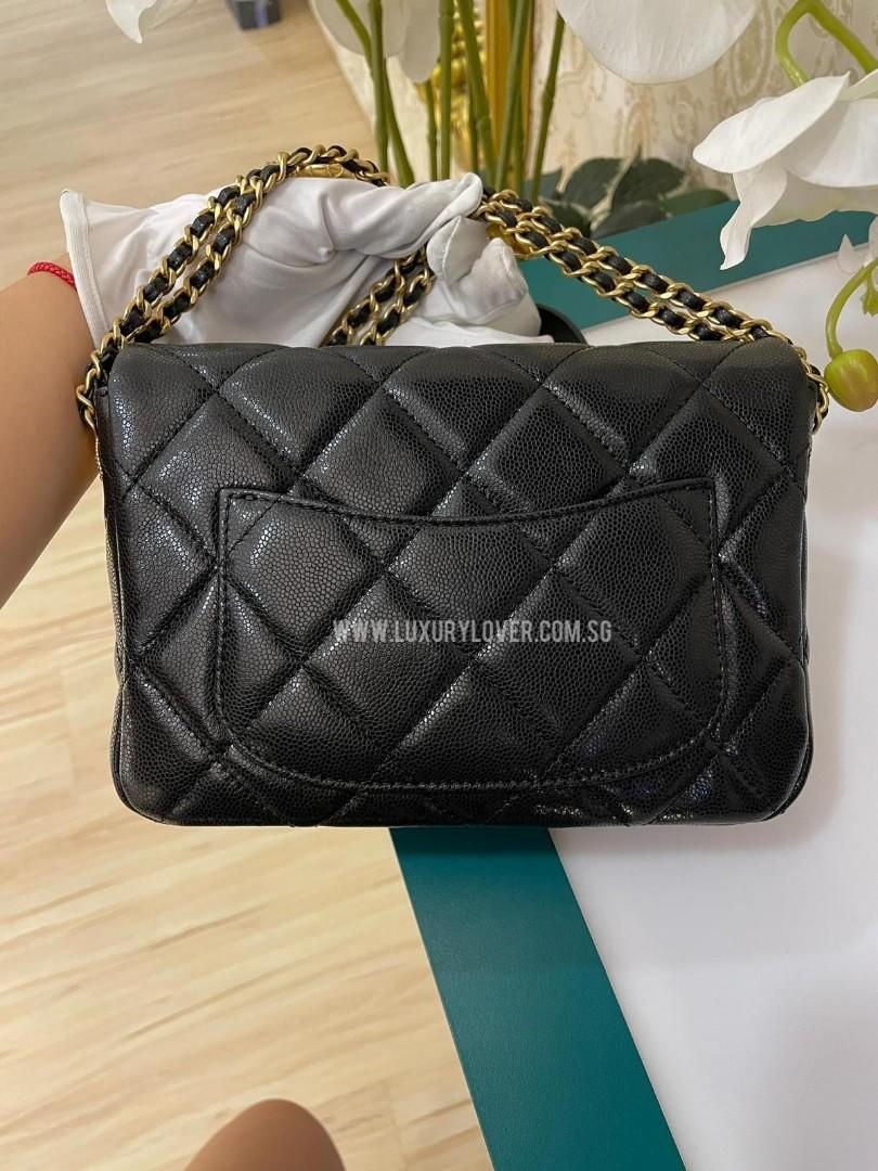 Thumbnail: BNIB Chanel "Twist Your Buttons" Small Black Caviar GHW