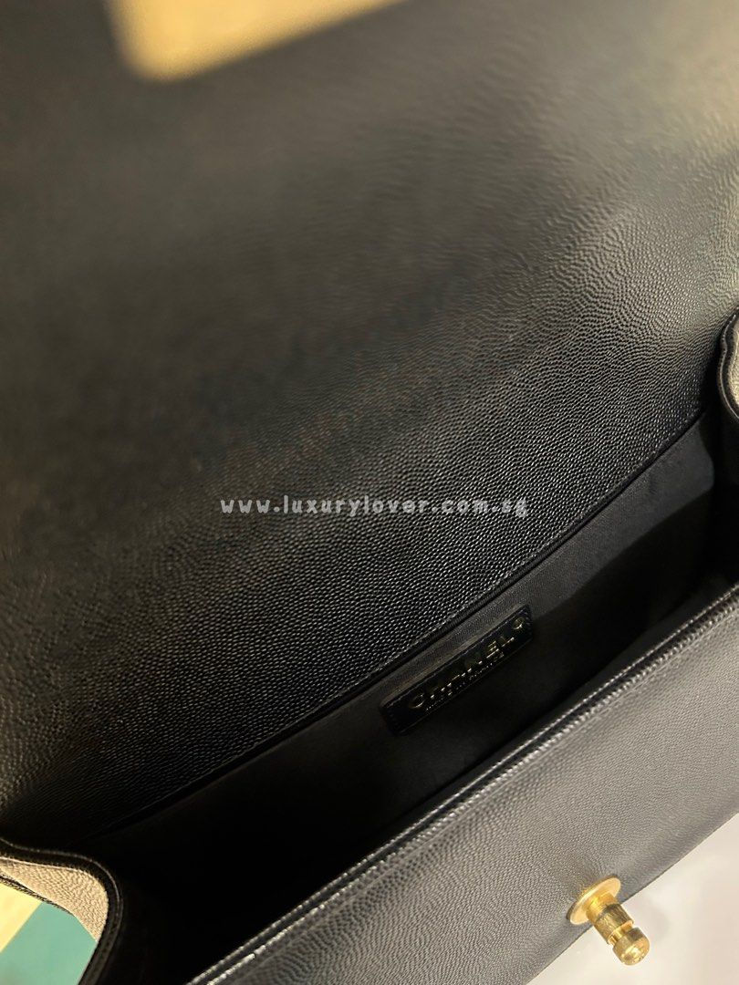 Thumbnail: #26 LNIB Chanel Boy Old Medium Black Caviar GHW