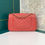 Thumbnail: #24 LNIB Chanel mini rectangular Classic Flap Chevron Red Pink Lamb with GHW