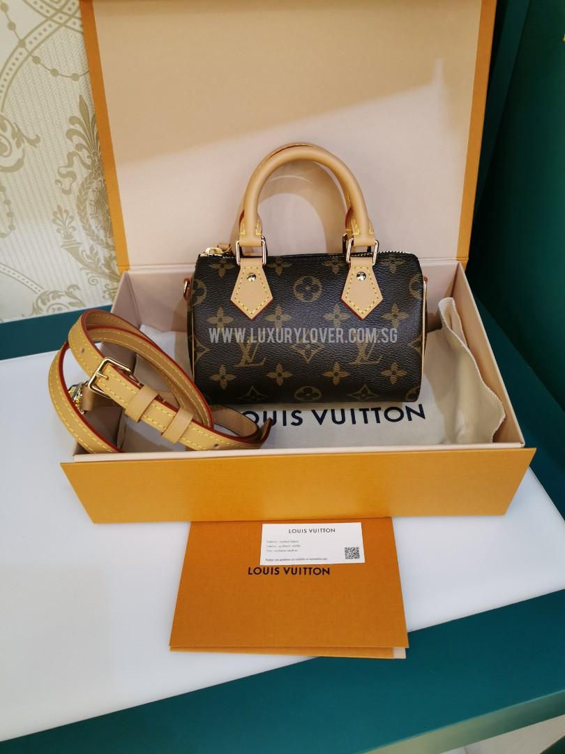 BNIB LV Nano Speedy Monogram Canvas GHW