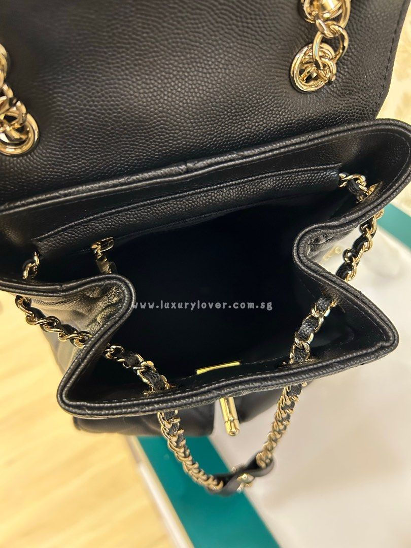 Thumbnail: BNIB Chanel 22S Pack My Back Backpack Black Caviar light GHW