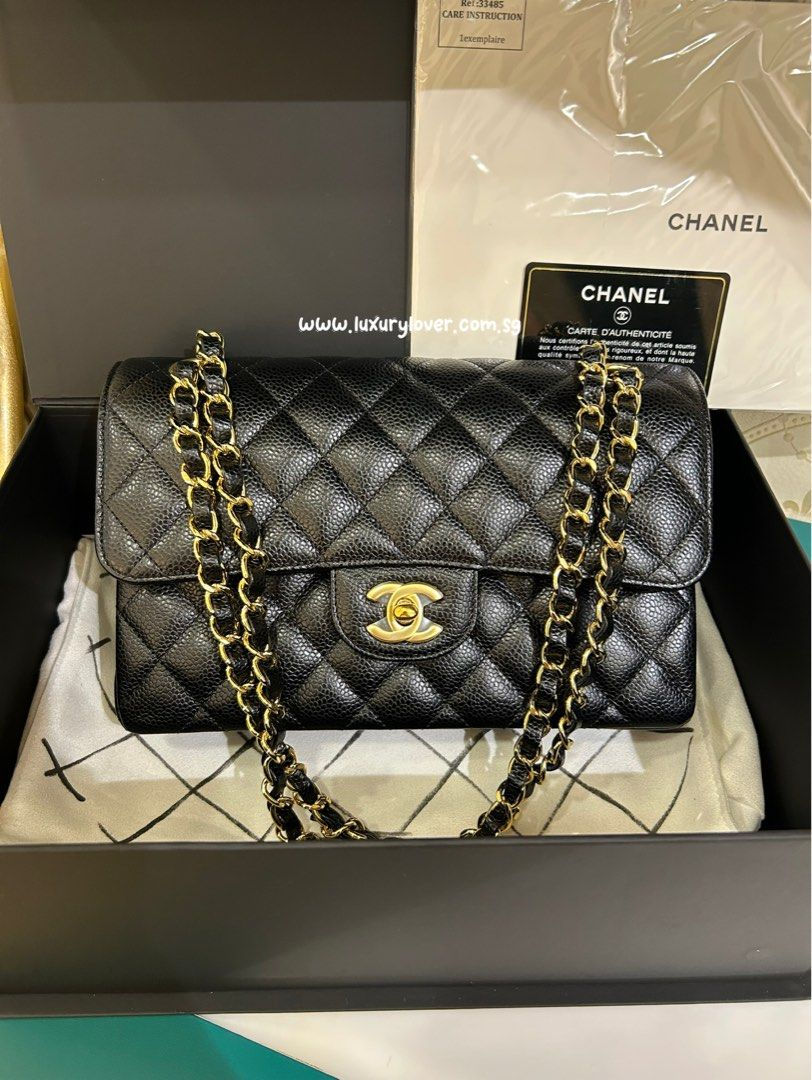 #19 BNIB Chanel Classic Double Flap Small Black Caviar GHW