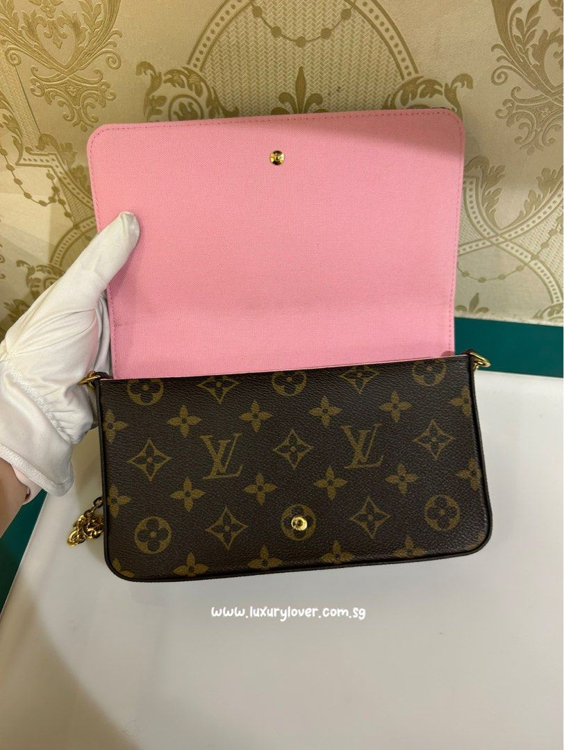 Thumbnail: Like New Louis Vuitton LV Felicie Pochette Vivienne Monogram Canvas
