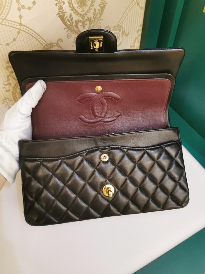 Thumbnail: #25 Chanel Classic Double Flap Medium Black Lamb GHW