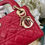 Thumbnail: Like New Lady Dior Mini Red Lamb GHW