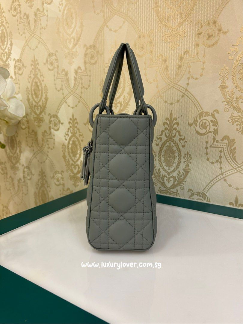 Thumbnail: Lady Dior Small My ABCDior Ultra Matte Grey(Cash S$5,500)