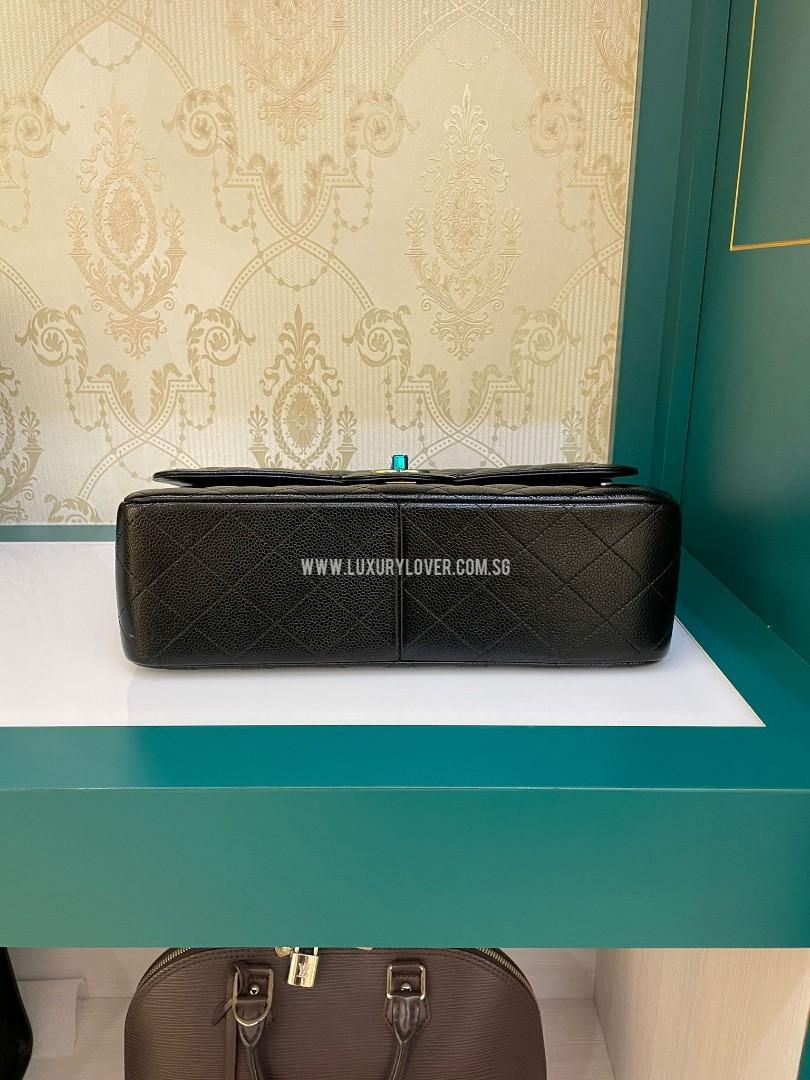 Thumbnail: #18 LNIB Chanel Jumbo Classic Double Flap Black Caviar GHW