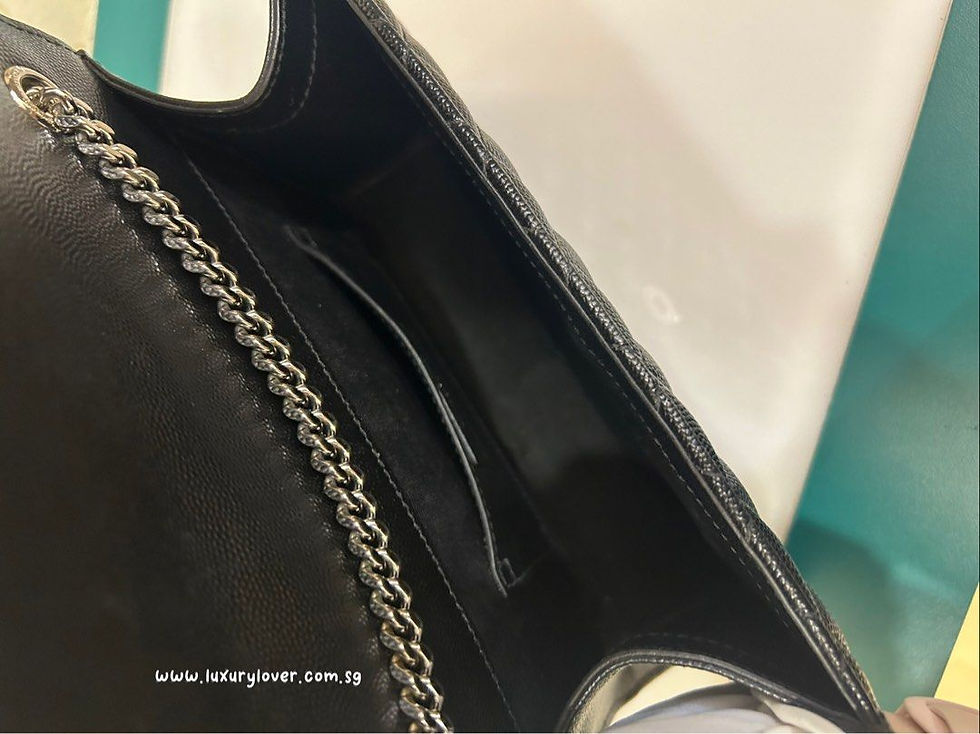 Thumbnail: YSL Envelop Small Quilted Crossbody Bag Black Grained Calf SHW