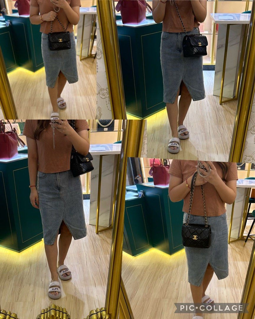 Thumbnail: LNIB Chanel Mini Flap Bag Black Shiny Caviar GHW