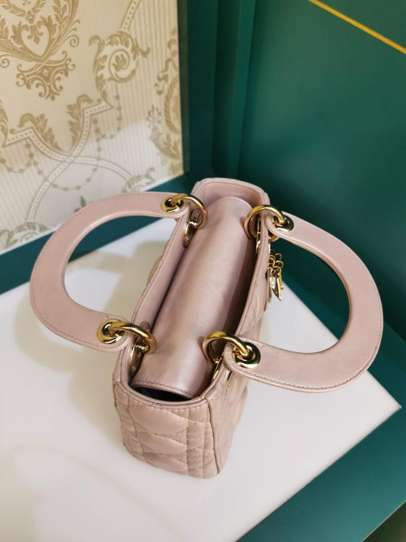 Thumbnail: Lady Dior Mini Lotus Pearly Pink Lamb GHW