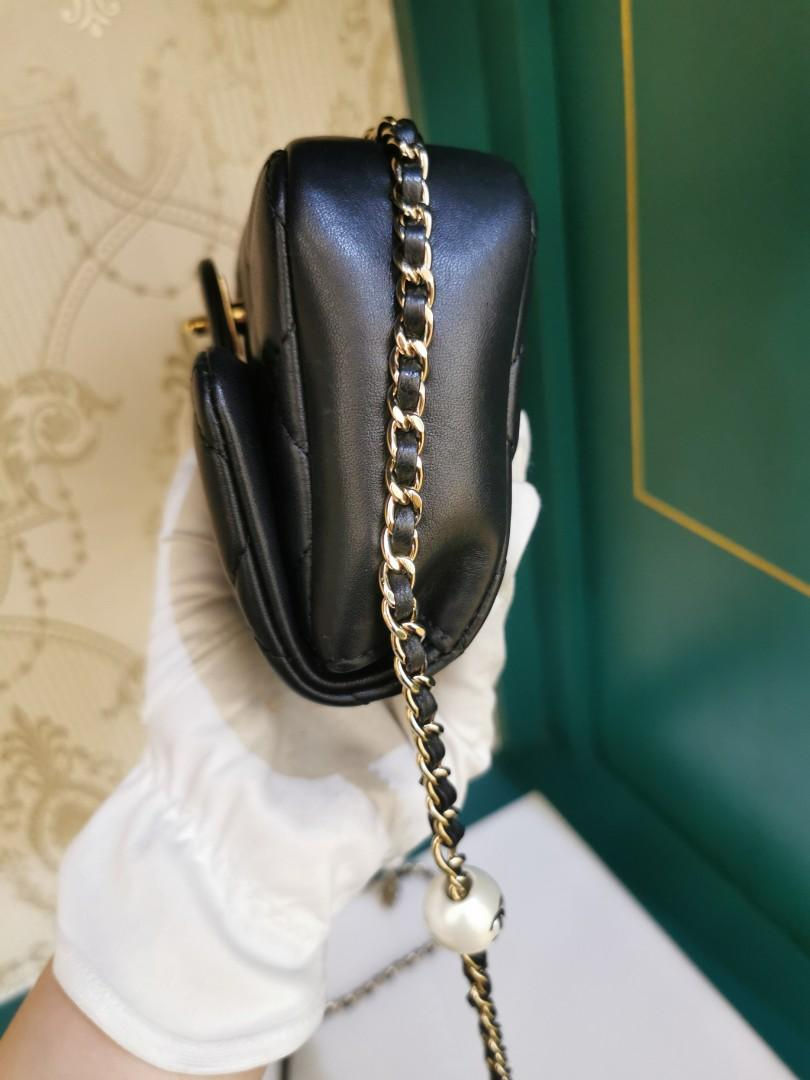 Thumbnail: #29 LNIB Chanel Quilted My Precious Pearl Mini Flap Black Lamb GHW