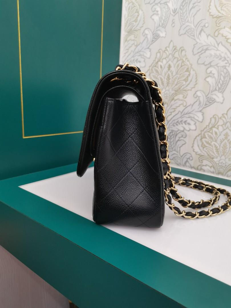 Thumbnail: #19 LNIB Chanel Jumbo Classic Double Flap Black Caviar GHW