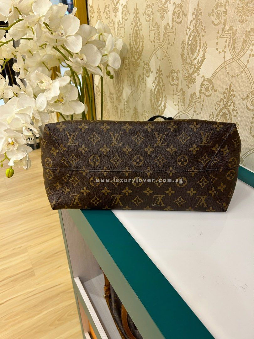 Thumbnail: Like New LV Louis Vuitton Flower Hobo Monogram Black GHW