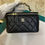 Thumbnail: BNIB Chanel 23K Clutch with Chain Vanity Case Top Handle Black