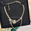 Thumbnail: BNIB Chanel Necklace Metal & Diamantés Gold & Crystal