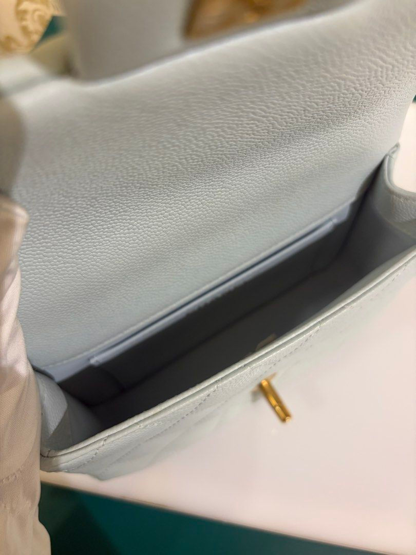 Thumbnail: LNIB Chanel 24P Mini Flap Sweet Heart Light Blue Caviar GHW(Cash S$5,280)