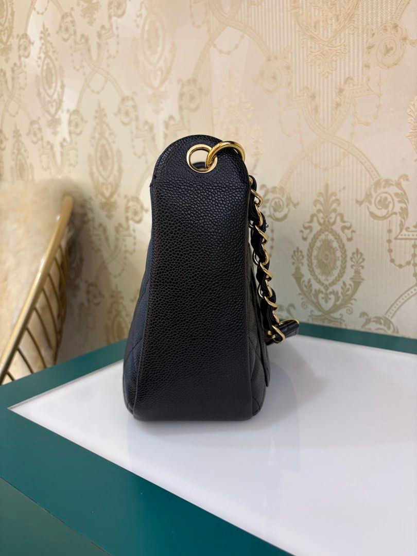 Thumbnail: Chanel Vintage Hobo Bag Black Caviar 24K Gold Hardware