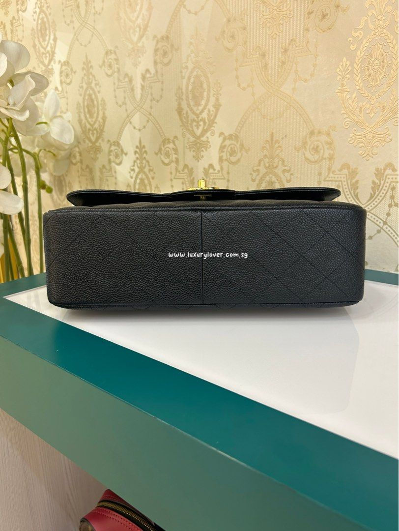 Thumbnail: #17 LNIB Chanel Jumbo Classic Double Flap Black Caviar GHW