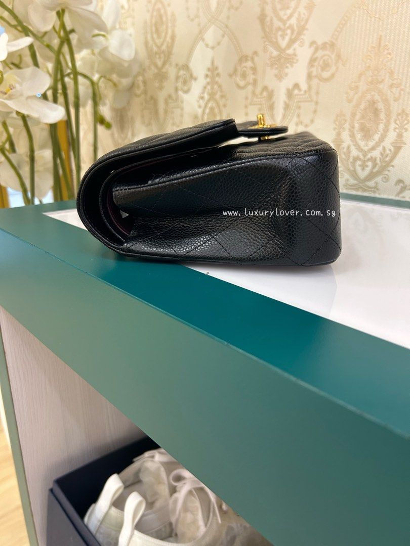 Thumbnail: #26 BNIB Chanel Medium Classic Double Flap Black Caviar GHW