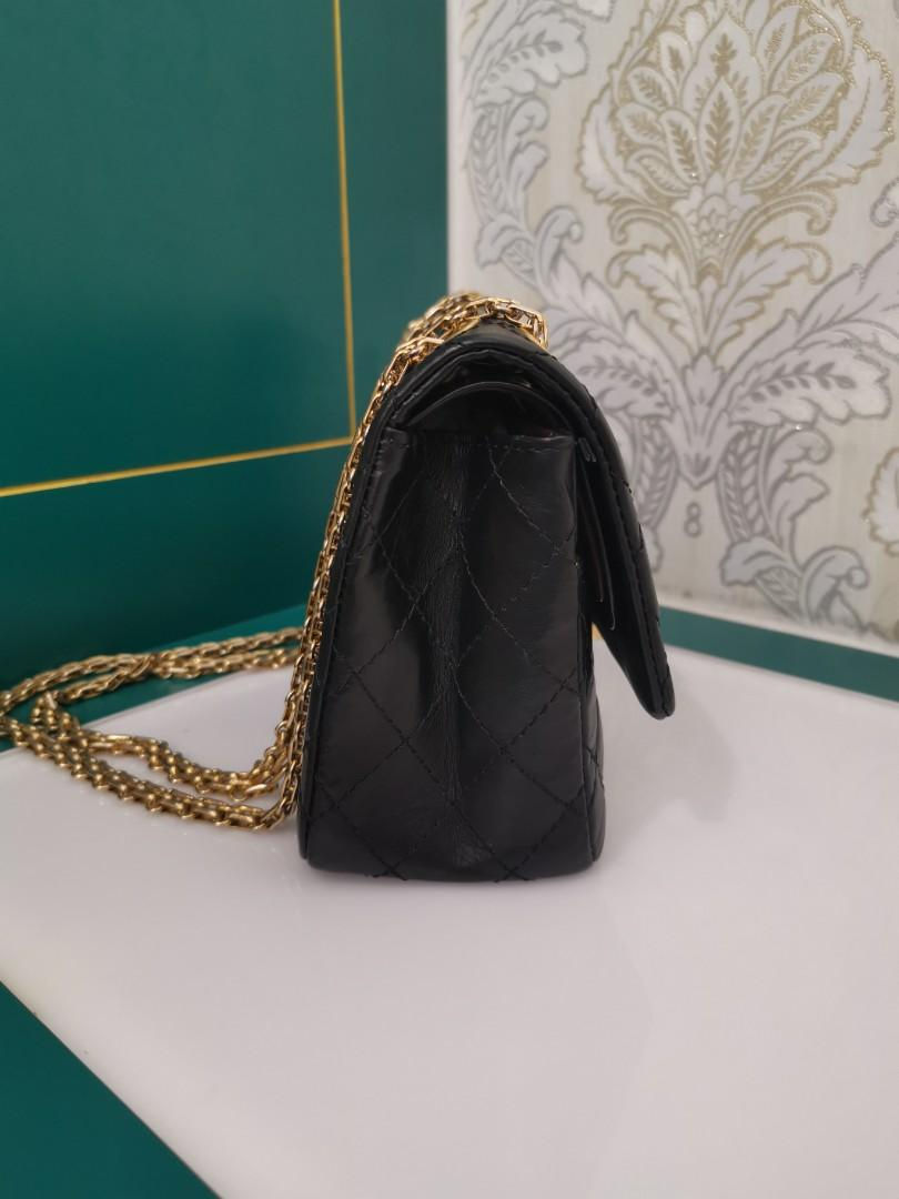 Thumbnail: #15 LNIB Chanel 2.55 Reissue 225 Black Distressed Calf aged GHW