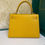 Thumbnail: LNIB Hermes Kelly 25 C Jaune ambre Epsom GHW