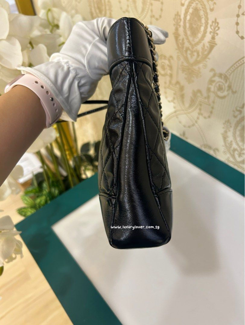 Thumbnail: BNIB Chanel 24C 31 Mini Shopping Bag Black Shiny Calf LGHW