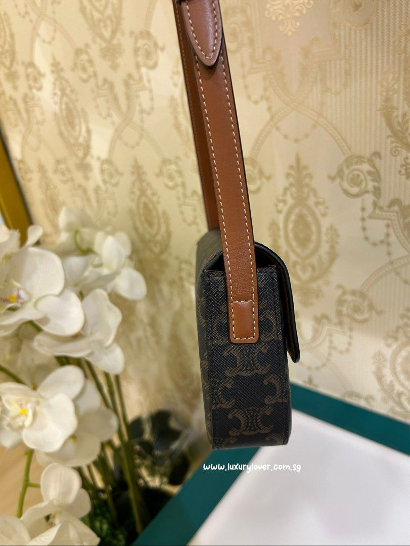 Thumbnail: Celine Shoulder Bag Claude In Triomphe Canvas & Calf(Cash S$2,490)