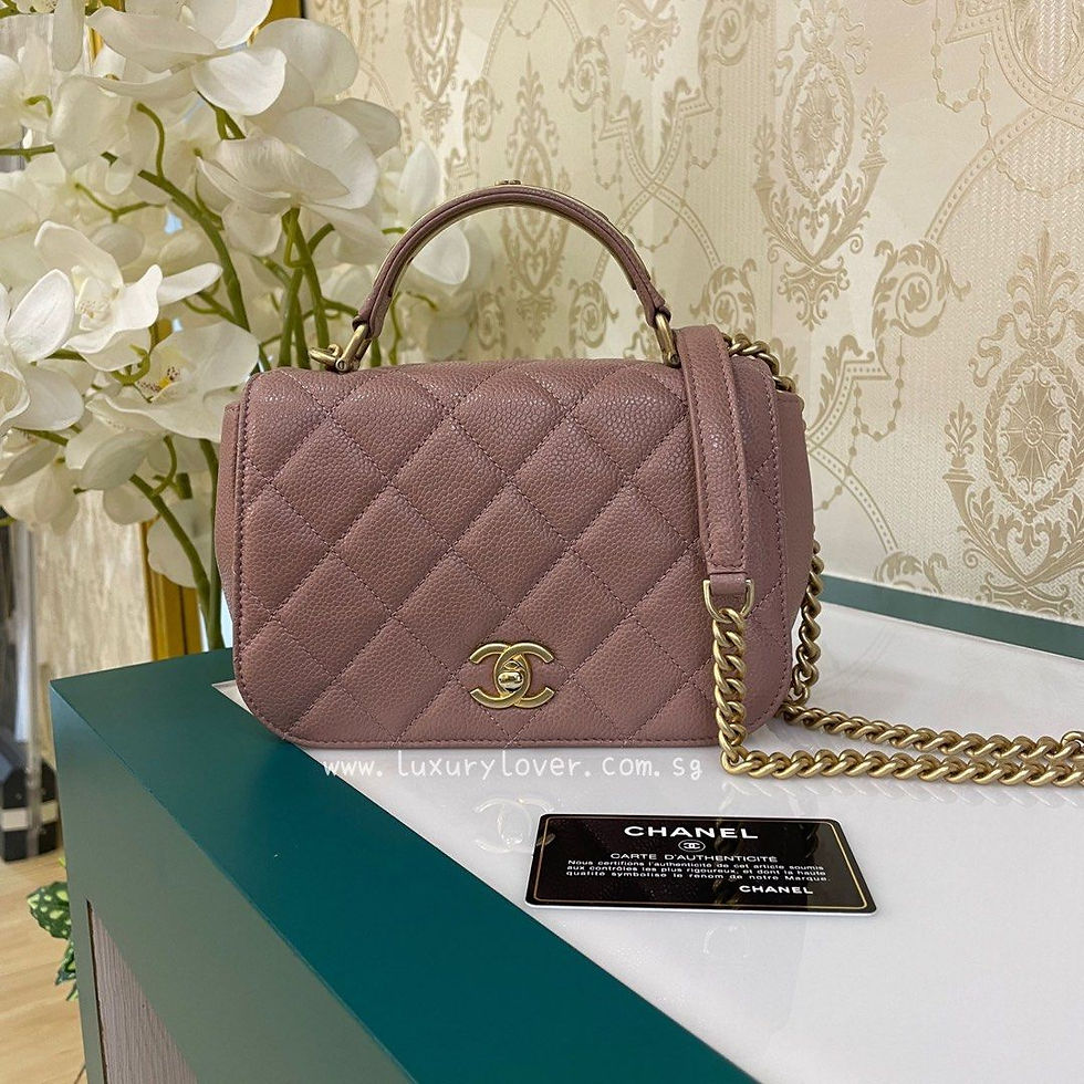 #24 LNIB Chanel Mini Top Handle Flap Blush Pink Caviar GHW