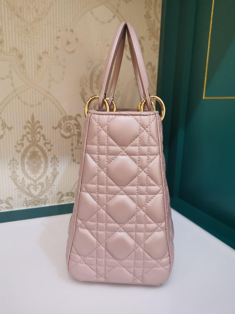 Thumbnail: Brand new Lady Dior Medium Lotus Pearly Pink Lamb with GHW