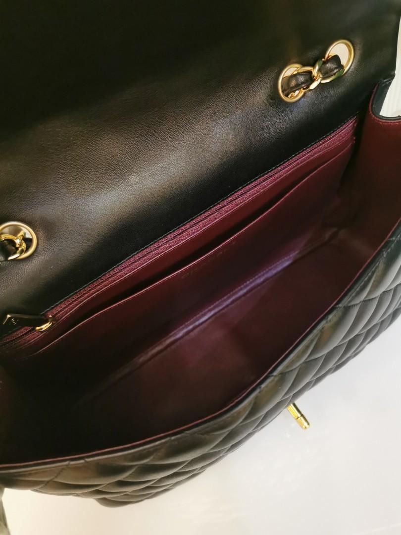 Thumbnail: #13 Like New Chanel Jumbo Single Flap Black Lamb GHW