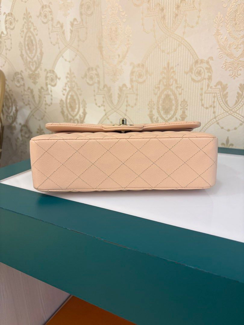 Thumbnail: Chanel 23S Classic Double Flap Small Light Beige Caviar Light Gold Hardware