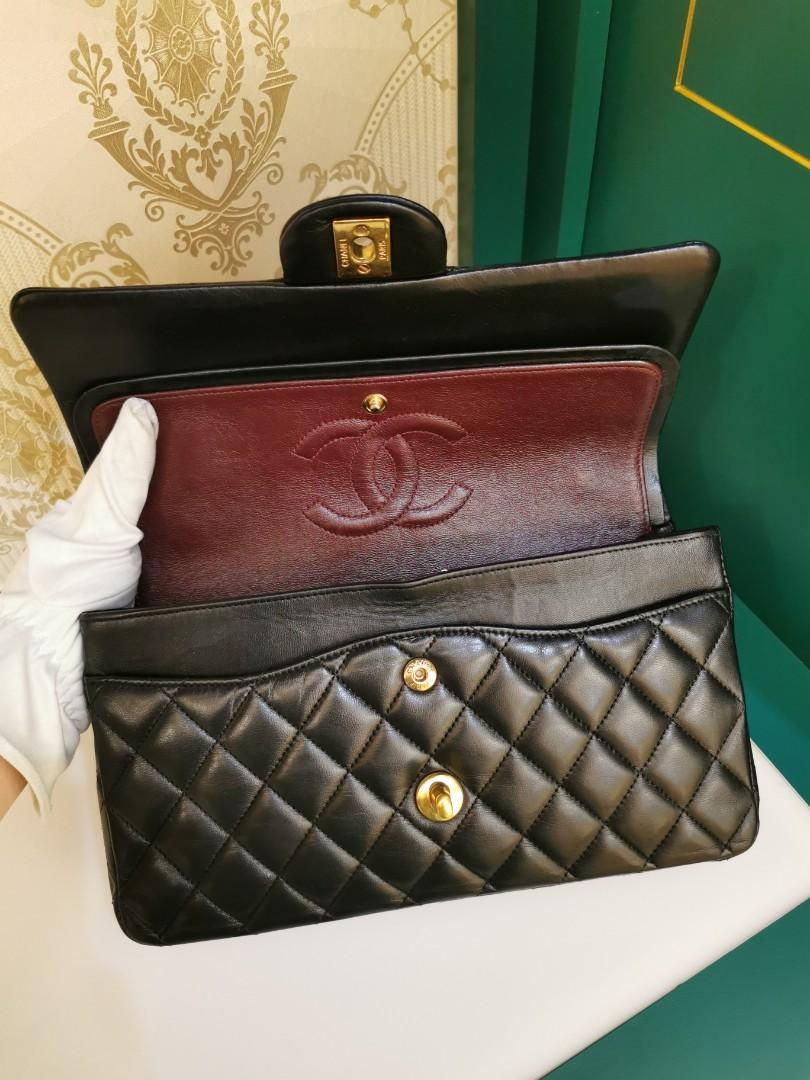 Thumbnail: #18 Chanel Classic Double Flap Medium Black Lamb GHW