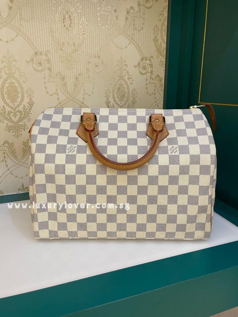 Thumbnail: LV Louis Vuitton Speedy 30 Damier Azur Canvas GHW