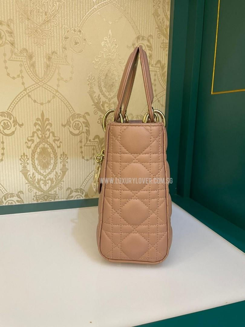 Thumbnail: BNIB Dior Lady Dior Small My ABC Dior Blush Lamb Light GHW