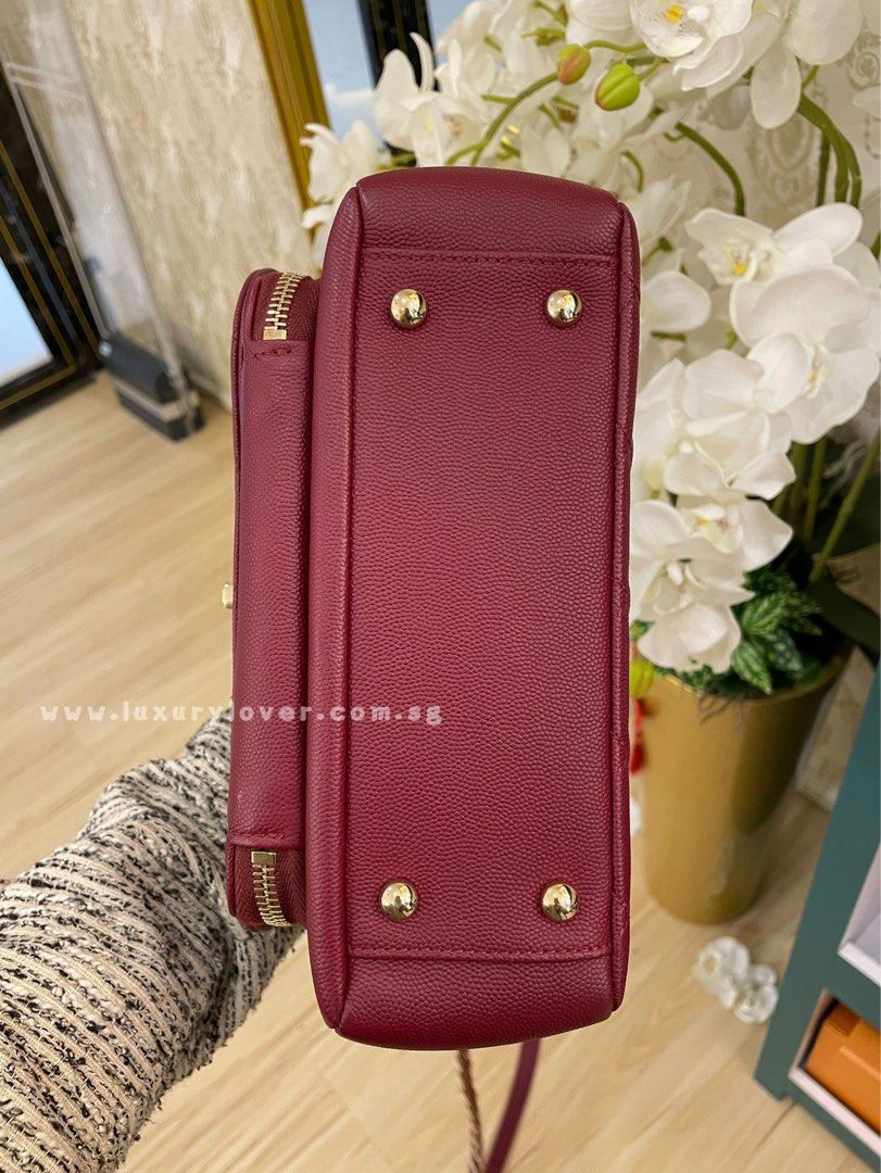 Thumbnail: #28 LNIB Chanel Business Affinity Medium Burgundy Caviar Light GHW
