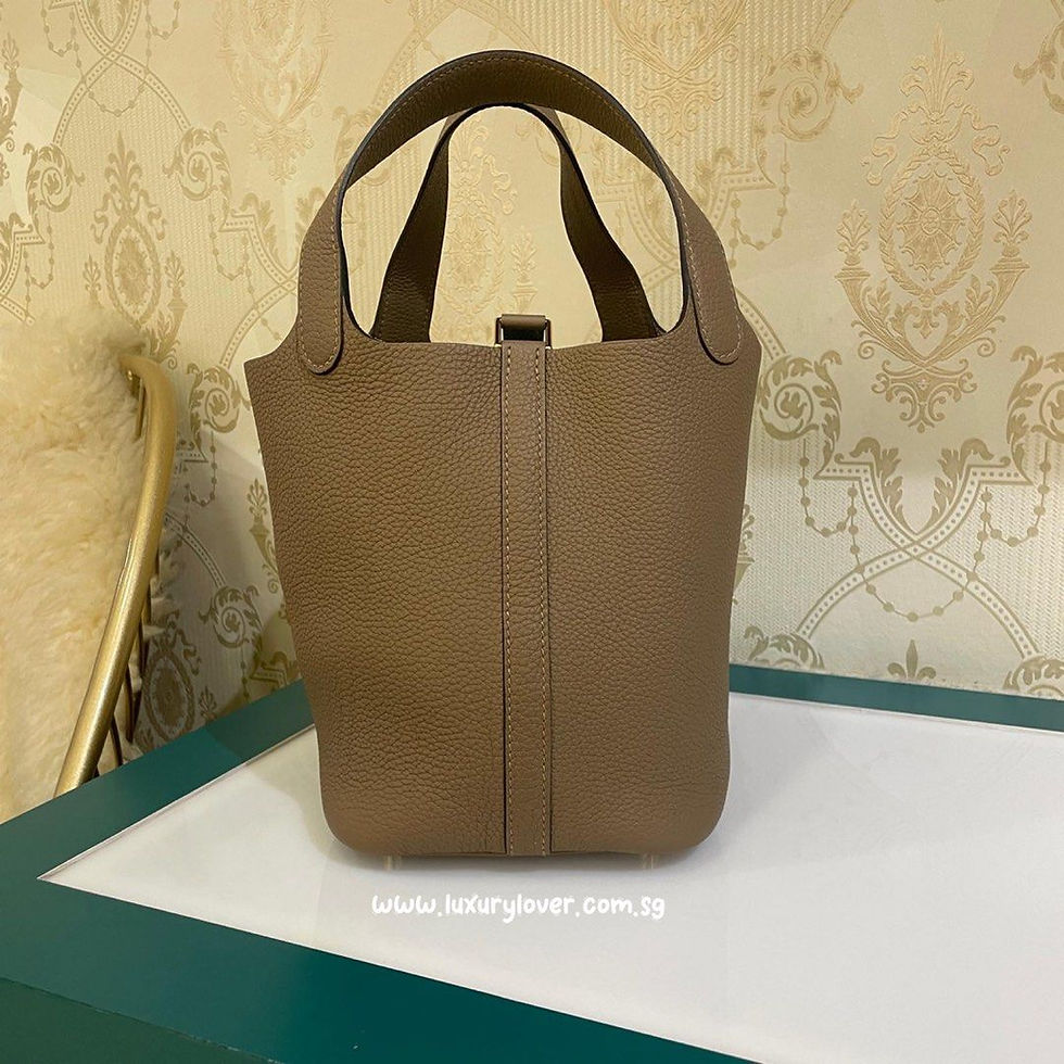 Thumbnail: LNIB Hermes Picotin 18 Alezan/Biscuit Clemence GHW(Cash S$4,680)