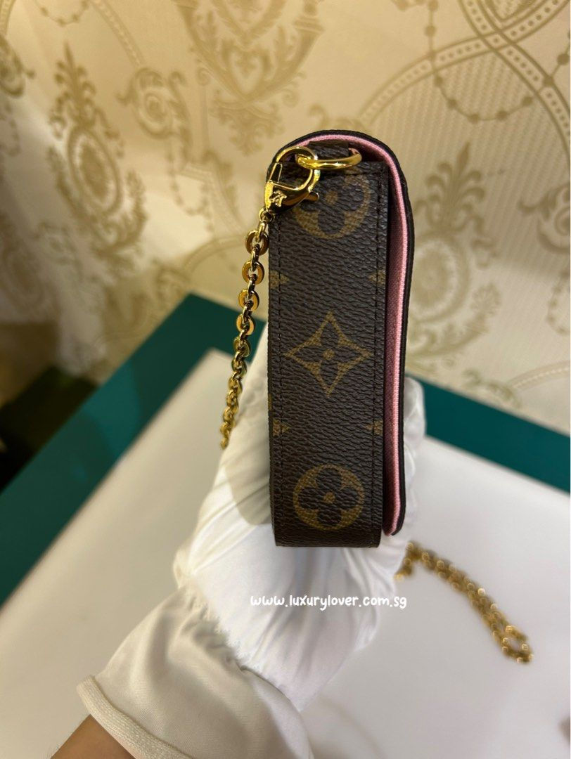 Thumbnail: Like New Louis Vuitton LV Felicie Pochette Vivienne Monogram Canvas