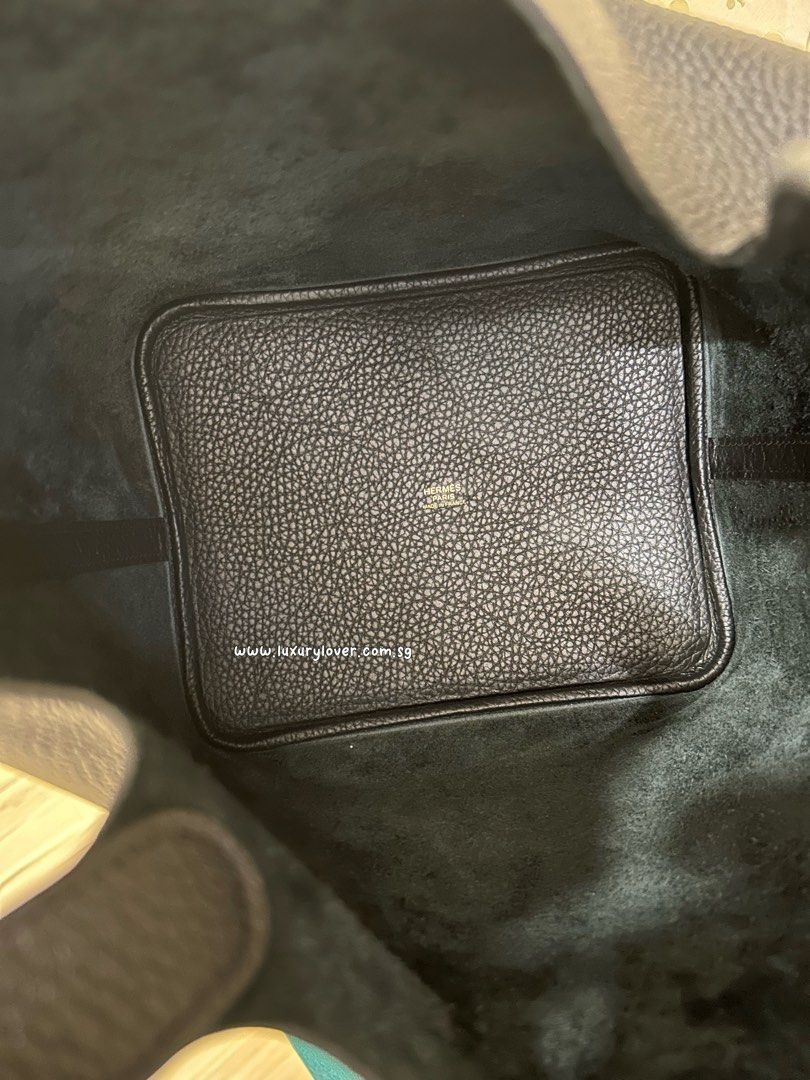 Thumbnail: BNIB Hermes Picotin 22 Black Clemence GHW