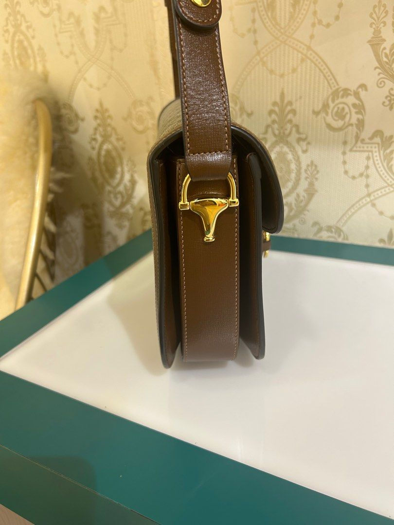 Thumbnail: Gucci Horsebit 1955 shoulder bag Medium Canvas/Leather GHW(Cash S$2,490