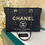 Thumbnail: #17 Chanel Deauville Tote Large Shopping Bag Navy Denim GHW