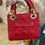 Thumbnail: Like New Lady Dior Mini Red Lamb GHW