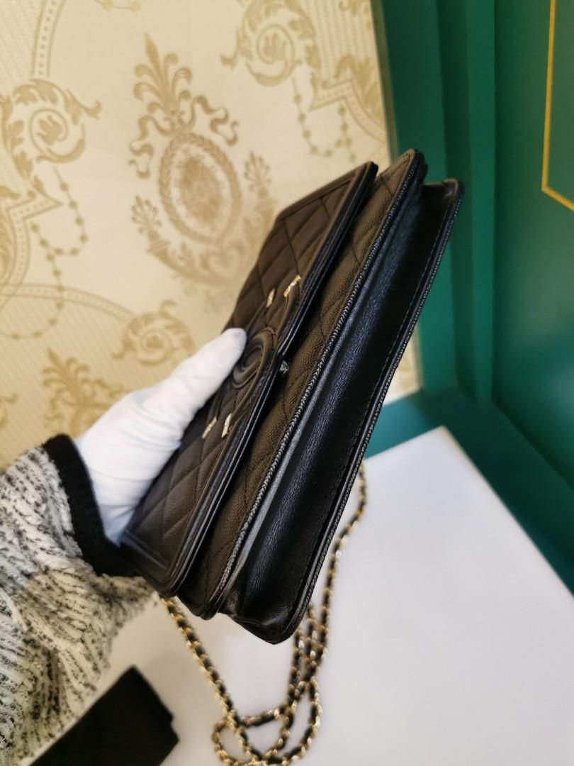 Thumbnail: #29 Like New Chanel WOC Black Caviar GHW