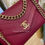 Thumbnail: #26 Like New Chanel Coco Chevron Flap Deep Pink Calf light GHW 
