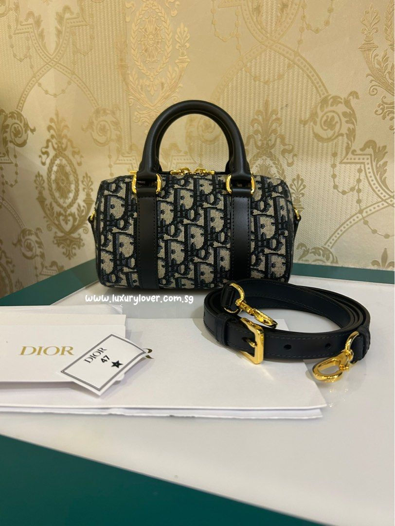 BNIB Dior Groove 17 Nano Bag Blue Dior Oblique Jacquard GHW
