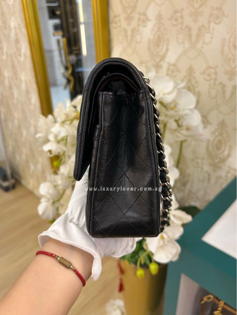 Thumbnail: #18 Chanel Classic Double Flap Medium Black Lamb SHW