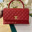 Thumbnail: #27 Like New Chanel Coco Handle Medium Red Caviar GHW