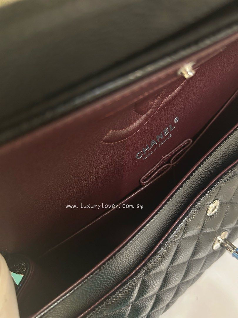 Thumbnail: #30 BNIB Chanel Classic Double Flap Medium Black Caviar SHW