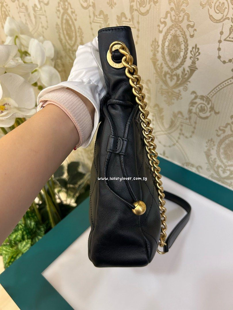 Thumbnail: LNIB Chanel 22C Coco Purse Bucket Bag Black Calf GHW